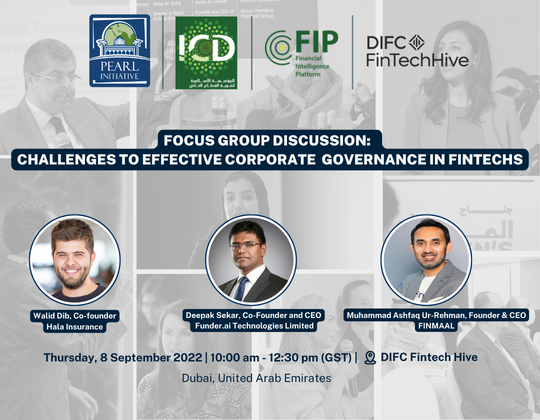 Focus Group Discussion –  Challenges to Effective Corporate Governance in FinTech’s, UAE